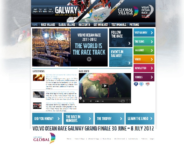 Volvo Ocean Race Galway Website Design